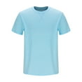 thumbnail image 4 of fatyb Mens T Shirts Casual Short Sleeve Crew Neck Lounge T-Shirts Solid Color Comfy Tee Tops for Men, 4 of 6