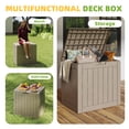 thumbnail image 4 of fazzn 30 Gallon Resin Deck Box Outdoor Indoor Waterproof Storage Box for Patio Furniture Pool Accessories Storage for Cushion Garden Tools (Brown), 4 of 7