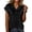 Black, variant on Women's Sequin Sparkly Tops Trendy Casual V Neck Cap Sleeve Blouses Relaxed Fit Dressy Solid Color Disco Party Shirts L