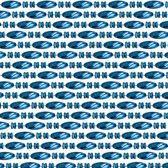 48" Swirl Metallic Turquoise Mardi Gras Beads (Dozen)