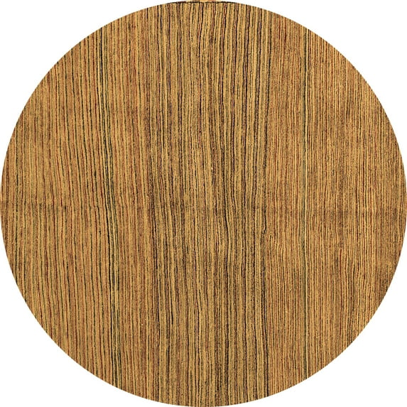 Ahgly Company Indoor Round Oriental Brown Modern Area Rugs, 4' Round