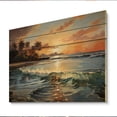 thumbnail image 2 of Designart "Palm Trees love" Beach Print on Natural Pine Wood, 2 of 5