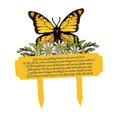 thumbnail image 3 of Placa conmemorativa para tumba, acrílica, resistente al agua, para decoración de cementerio, con forma de , para patio, funeral y exterior. Amarillo, 3 of 8