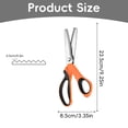 thumbnail image 3 of Cyenie Stainless Steel Pinking Shears, Sewing Scissors, Zig Zag Scalloped Scissors for Craft Dressmaking, Comfort Grip Shears for Fabric Cutting DIY (Orange Black Triangle), 3 of 5