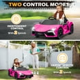 thumbnail image 6 of UBesGoo 12V Powered Ride on Car, Licensed Lamborghini Revuelto Electric Ride on Toys for Toddlers Kids, Remote Control, Pink, 6 of 9