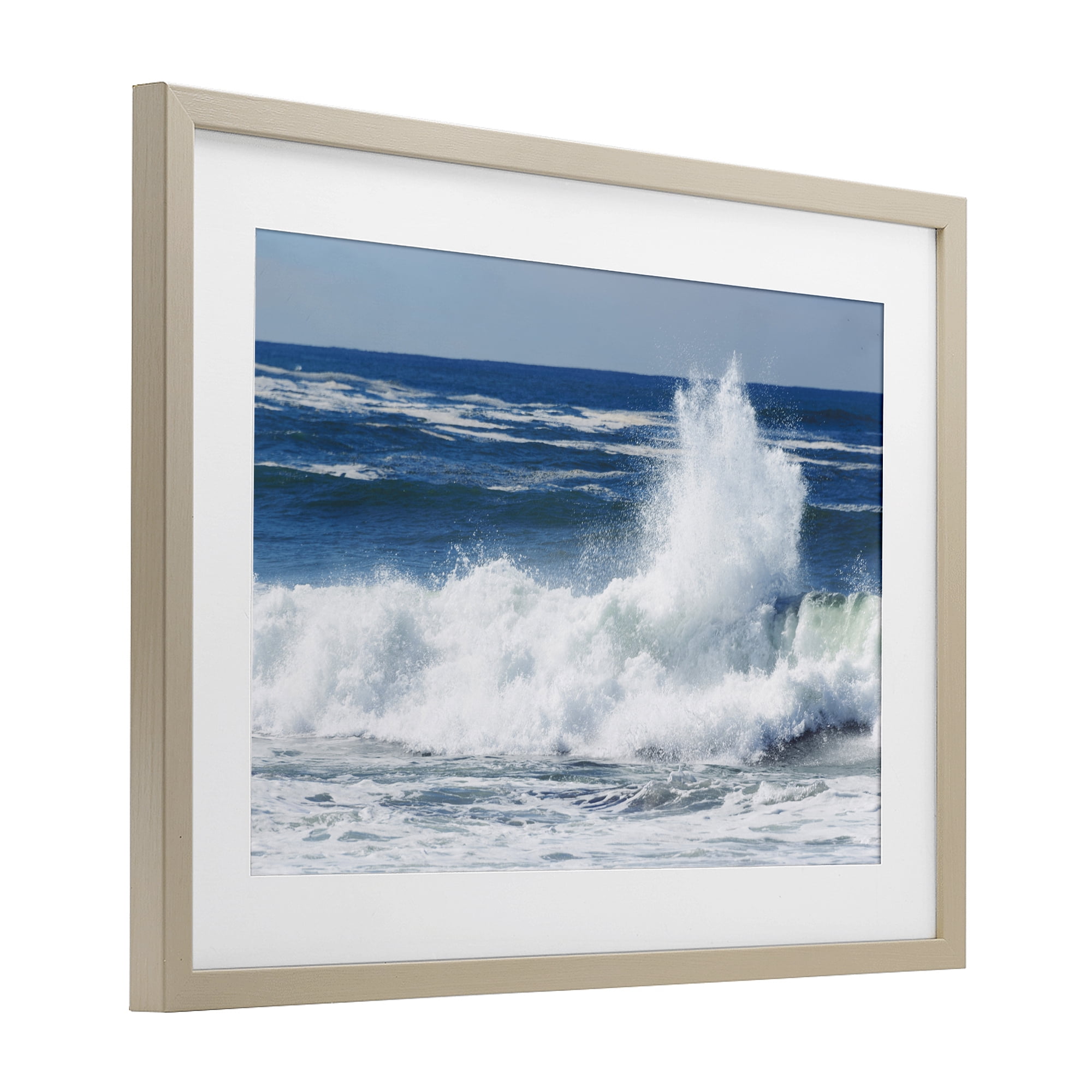 Stupell Industries Crashing Waves Splash Birch Framed Print Under Glass, design by JLM Photographs