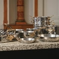 thumbnail image 2 of Mauviel M'Cook B 5-Ply Polished Stainless Steel 5-Piece Cookware Set with Brass Handles, 2 of 4