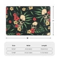 thumbnail image 7 of YFYANG 36"x24" Non-Slip Flannel Carpet Doormat, Living Room Bedroom Office Decorative Area Rugs, Indoor Tropical Plant Skull Pattern Floor Mats, 7 of 7