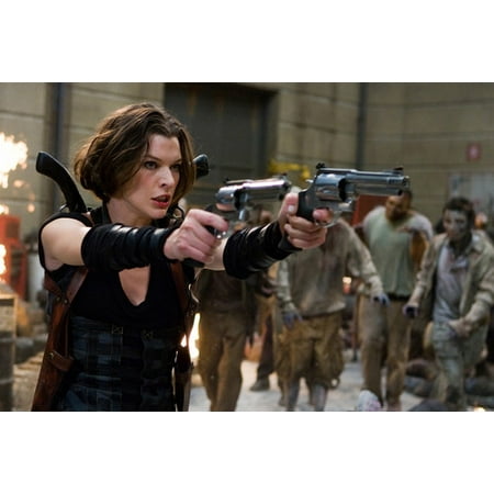Resident Evil: Afterlife Milla Jovovich in action with guns 24x36