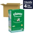 thumbnail image 4 of Kleenex Soothing Lotion Facial Tissues, 4 Flat Boxes with 110 White Tissues per Box (440 Total Tissues), 4 of 12