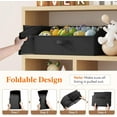 thumbnail image 6 of Storage Baskets for Shelves, 6 Packs Non-woven Fabric Trapezoid Closet Organizer Bins with Handles, Foldable Clothing Containers Box for Clothes, Toy, Towel, Book, DVD, Hats, Large-Black, 6 of 16