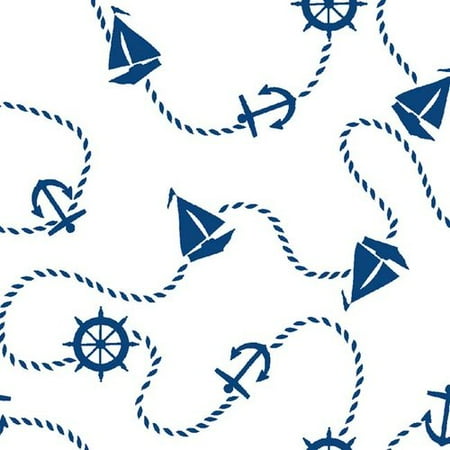 Springs Creative Ship Ahoy Rope Motif Fabric