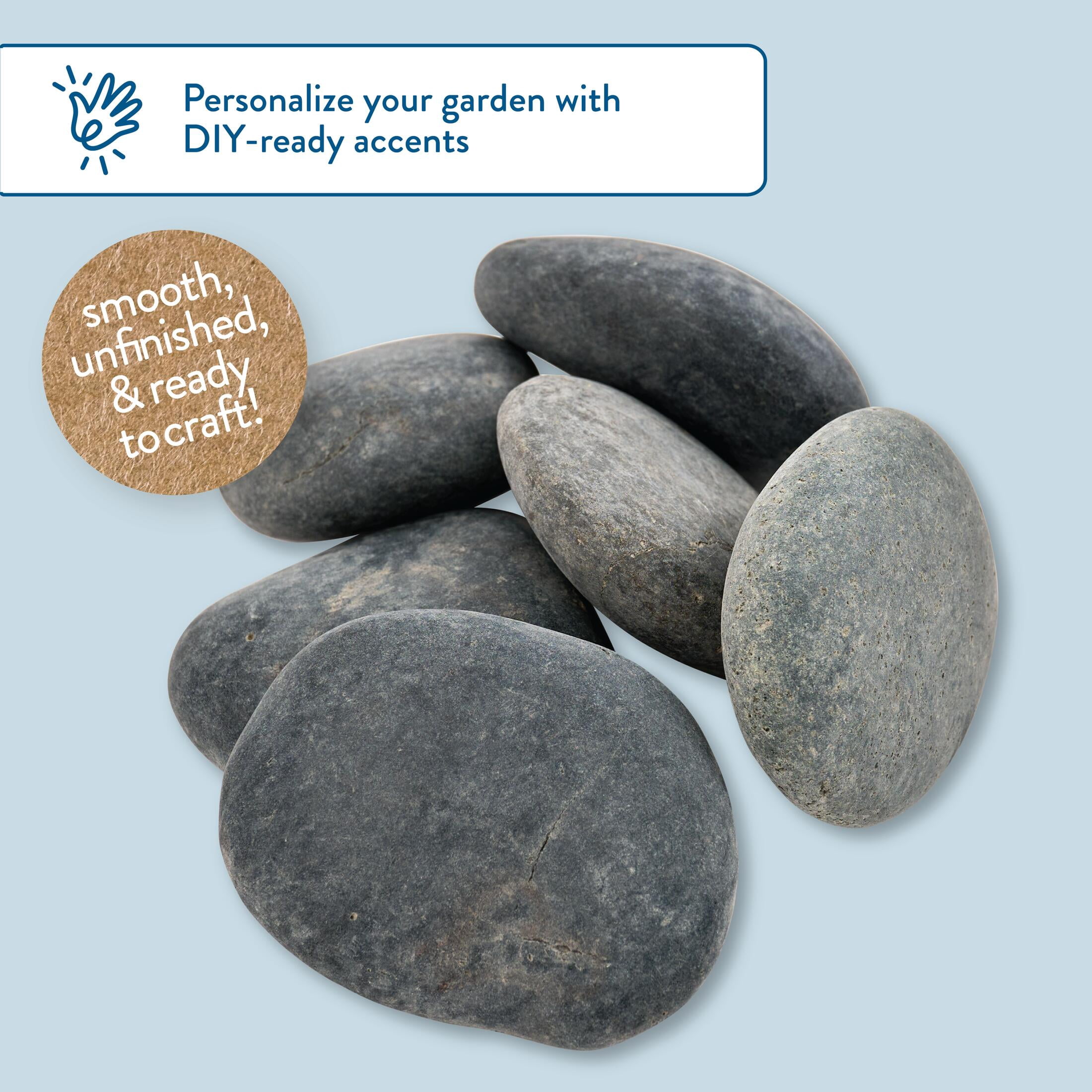 Hello Hobby Natural Smooth Rocks, Set of 6