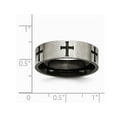 thumbnail image 2 of Bague de Mariage Croix en Titane pour Hommes 7mm Brossée, 2 of 6