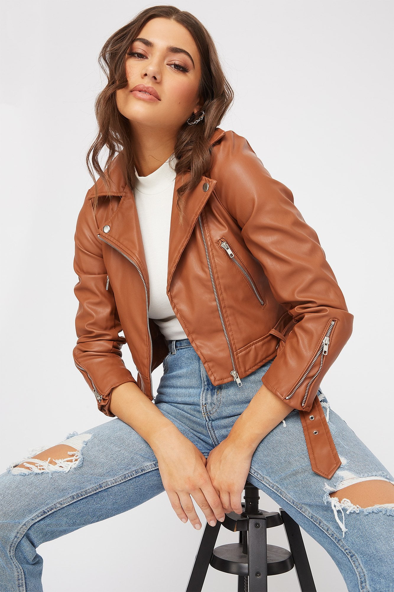 Faux leather jacket canada Clearance