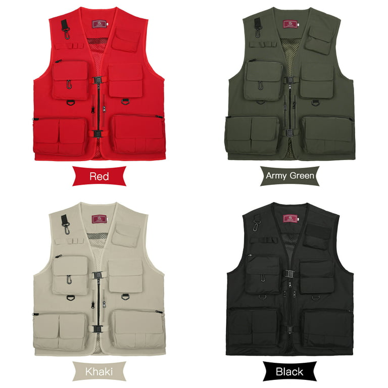 Cheap Fishing Jacket Quick-drying Mesh Vestt Multi-Pocket Mesh Vest Outdoor  Vest Multi Pocket Summer Mesh Vest