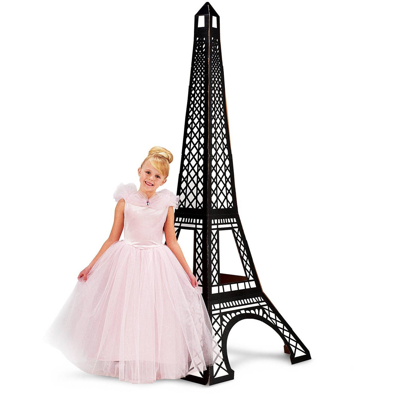 Paris Damask Eiffel Tower Cardboard Cutout Stand Up 7ft Tall