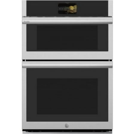 GE 30 Inch Combination Double Wall Oven with 4.7 cu. ft. Convection Oven, 1.7 cu. ft. Advantium® Speedcook Oven PT9900SWSS