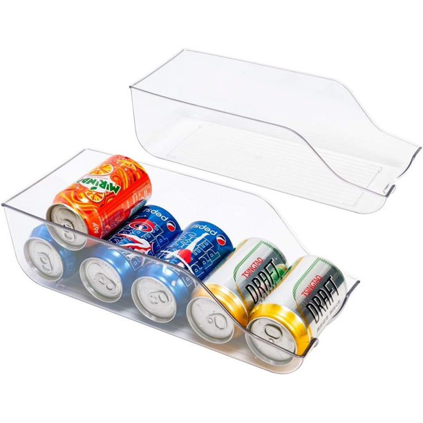 Organizador de refrigerador, dispensador de latas de bebidas, soporte para bebidas para refrigerador, congelador, cocina, encimeras, gabinetes, estante de almacenamiento de alimentos
