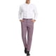 thumbnail image 2 of Pantalones de vestir planos de cintura elástica y stretch de cuadros para hombres INSPIRE CHIC 38 Rosa oscuro, 2 of 7