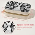 thumbnail image 5 of Black White Easter Velvet Travel Organizer with Removable Compartment - Portable Jewelry Necklace Organizer Box - Gift, 5 of 7