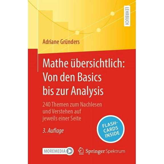 Mathe Ãbersichtlich: Von Den Basics Bis Zur Analysis: 240 Themen Zum Nachlesen Und Verstehen Auf Jeweils Einer Seite, (Paperback)