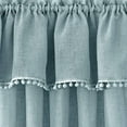 thumbnail image 2 of PowerSellerUSA Pom Pom Curtains, Set of 2 Window Curtain Panels, Semi Sheer Curtains for Kitchen and Living Room, Premium Light Filtering Curtains, Light Blue, 52" W x 63" L, 2 of 2
