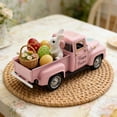 thumbnail image 2 of Vintage Easter Pickup Truck Decoration with Bunny & Eggs, Mini Resin Holiday Tabletop Ornament, Happy Easter Spring Home Décor, 2 of 6