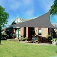 thumbnail image 3 of Triangle Outdoor Sun Shade Sail Waterproof Patio Canopy Backyard Porch Pool Sun Shelter Cover 12'x12'x12' Khaki, 3 of 9