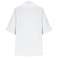thumbnail image 5 of WERYOUNG Women's Casual Button Down T Shirt Short Sleeve Linen Tee Loose Fit Tunic T-Shirts Travel Party Comfortable Tops XXL, 5 of 5