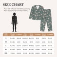 thumbnail image 4 of Pofeuu Hedgehogs and Flowers Print Womens Pajamas Set Long Sleeve Sleepwear Button Down Nightwear Soft Pj Lounge Sets Button Down Pajamas Women-Medium, 4 of 7