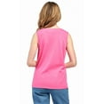thumbnail image 4 of Turtle Bay New York Women's Rhinestone Notch V-neck Knitted Tank Top, 4 of 4