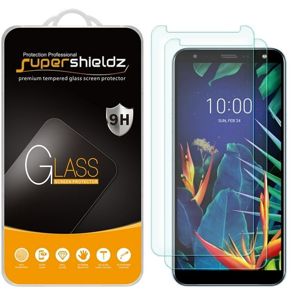 [2-Pack] Supershieldz for LG K40 Tempered Glass Screen Protector, Anti-Scratch, Anti-Fingerprint, Bubble Free