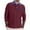 Wine, variant on asjyhkr Plus Size Mens Undershirts Button down Crew Neck Long Sleeve Pullover Casual Golf Work Business Tops with Pocket,S-5XL