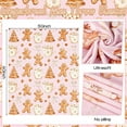 thumbnail image 3 of Gingerbread Man Christmas Throw Blanket for Adults 50 x 60 Inch Holiday Tree and Cookie Theme Flannel Blankets for Bedroom Couch Travel Home Decor Fuzzy Cozy Soft Warm Gifts(Pink), 3 of 7