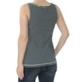 thumbnail image 2 of Max Studio London Womens Striped Cotton Tank Top, Blue, Small, 2 of 2