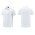 thumbnail image 3 of YLSDY Men's Quick-Dry Active Button Collared Shirts Short Sleeve Performance for Golf Tennis Daily Casual Collared T-Shirt White XXXL, 3 of 3