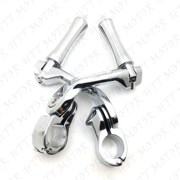 HTT-MOTOR Chrome 5" Long Foot Peg Kit 1.25" Engine Guard For Honda VT750 Shadow 750