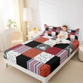 thumbnail image 4 of Feelyou Rugby Sports Lover Bed Sheets, Hippie Patchwork King Sheets, 4pcs, 4 of 7
