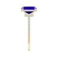 thumbnail image 3 of ANGARA Natural Thin Shank Cushion Cut 1.6 ct Tanzanite Ring with Diamonds in 14K Yellow Gold for Women (Size-8x6mm) | December Birthstone, Anniversary, Jewelry Gift for Women | Natural Tanzanite Ring, 3 of 9