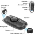 thumbnail image 3 of Alarma de motocicleta inalámbrica de 120 dB con control remoto, alarma de sensor de movimiento de seguridad antirrobo con sensibilidad ajustable de 5 grados, alarma de carga USB impermeable, negro, 3 of 5