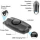 thumbnail image 3 of ZHAOCHENG Alarma de motocicleta inalámbrica de 120 dB con control remoto, alarma de sensor de movimiento de seguridad antirrobo con sensibilidad ajustable de 5 grados, alarma de carga USB impermeable,, 3 of 5