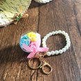thumbnail image 4 of Bangcool Keychain Pendant Creative Faux Flower DIY Key Ring Pendant with Pearl Chain, 4 of 6