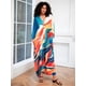 thumbnail image 4 of LOUSEA Vestido caftán con estampado de animales para mujer, caftán de talla grande con alas de murciélago, vestido largo para descansar, 4 of 4
