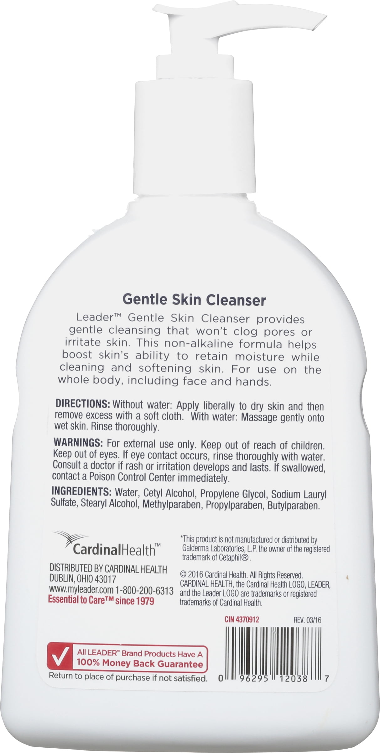 Leader Gentle Skin Cleanser Liquid, 16 Oz - Soothing and Hydrating for Sensitive Skin