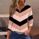 thumbnail image 2 of CHOII 50% de descuento en camisetas de mujer 2024. Camiseta con botones, manga 3/4, básica, cuello en V, para uso diario y fin de semana. Blusas de mujer con mangas tres cuartos, camisetas de verano, 2 of 5