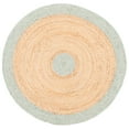 thumbnail image 2 of SAFAVIEH Braided Carina Bordered Reversible Area Rug, Sage/Gold, 5' x 5' Round, 2 of 11