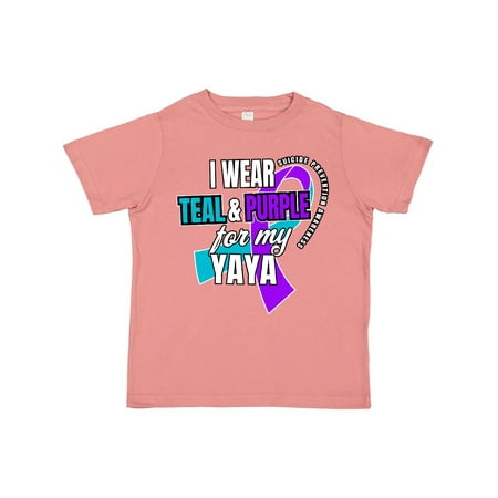 

Inktastic Suicide Prevention I Wear Teal and Purple for My Yaya Gift Toddler Boy or Toddler Girl T-Shirt