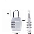 thumbnail image 2 of 2 Pack Combination Lock, 3 Digit Combination Padlock Set Your own Small Combination Locks for Gym Locker Locks, Suitcase, School, Doors (Sliver), 2 of 5