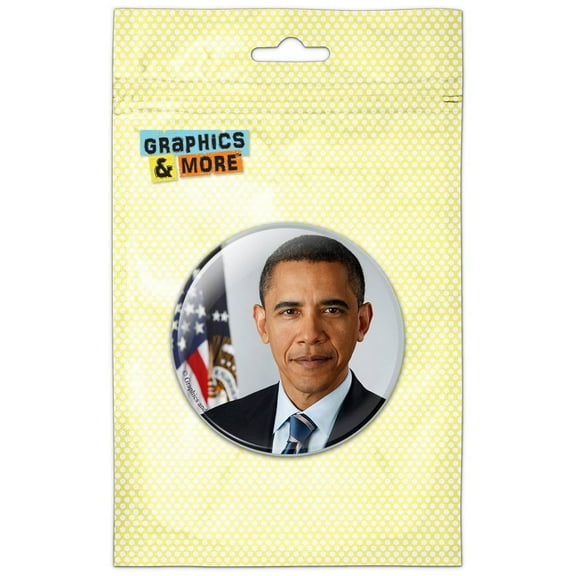 Official Portrait of President-elect Barack Obama Pinback Button Pin Badge